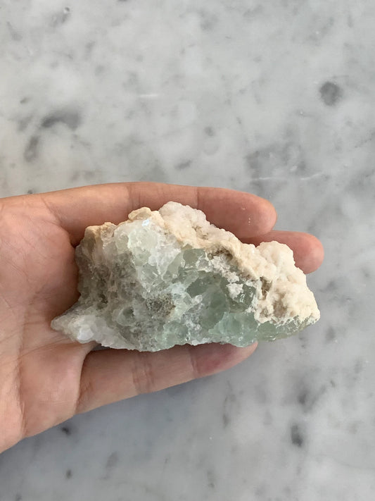 Raw Green Apophyllite Gemstone Cluster